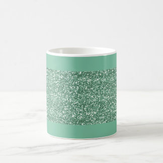 Café Taza del purpurina de la verde menta