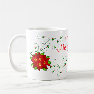 Café Taza del regalo de Pointsettia de las Felices