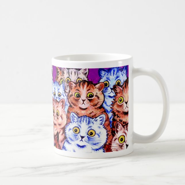 Café Taza del regalo del gato de la maravilla de Wain (Derecha)