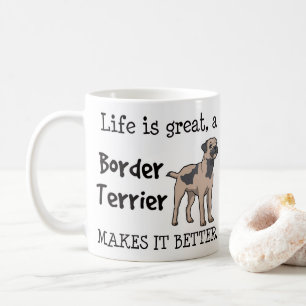 Café Taza del regalo del perro de Terrier de frontera