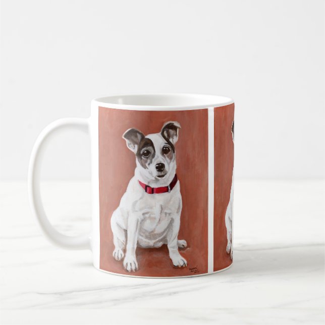 Café Taza del retrato de Jack Russell Terrier (Izquierda)