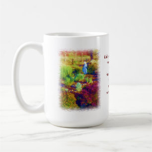 Café Taza del rezo de la serenidad del jardín de Maria