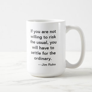 Café Taza del riesgo de Jim Rohn
