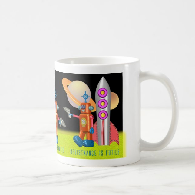 Café Taza del robot de espacio (Derecha)