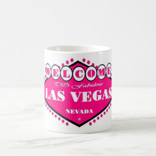 Café Taza del Rótulo de Las Vegas de las ROSAS FUERTES