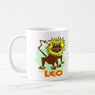 Café Taza del Rótulo del zodiaco de Leo