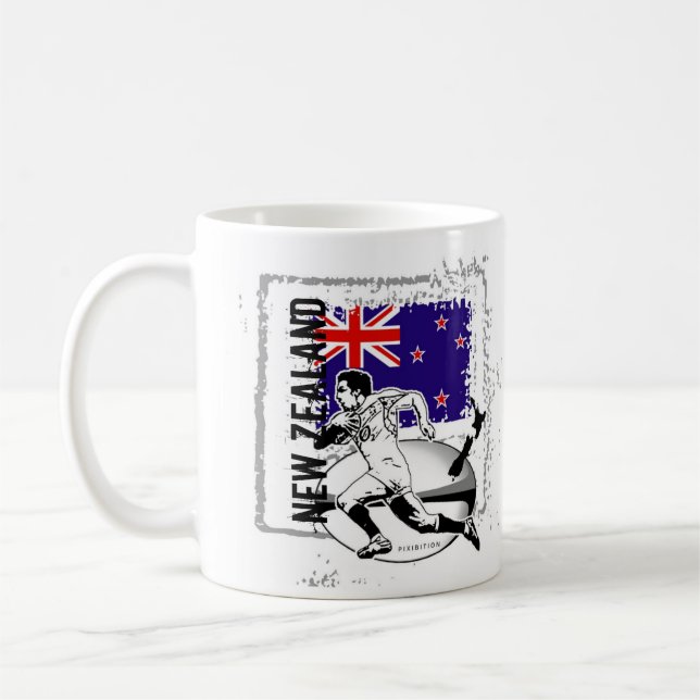 Café Taza del rugbi de Nueva Zelanda (Izquierda)