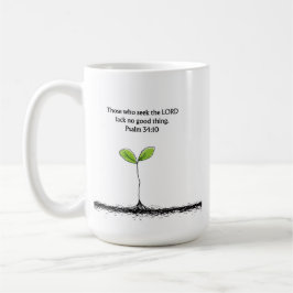 Café Taza del Salmo 34:10 Biblia Cristiana Regalo de Án