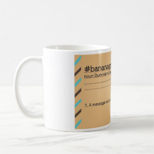 Café Taza del sobre del #bananagram de los PLÁTANOS