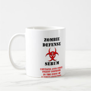 Café Taza del suero de la defensa del zombi