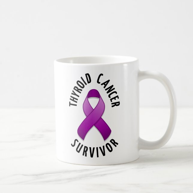Café Taza del superviviente del cáncer de tiroides (Derecha)