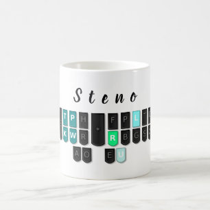 Café Taza del teclado de Steno