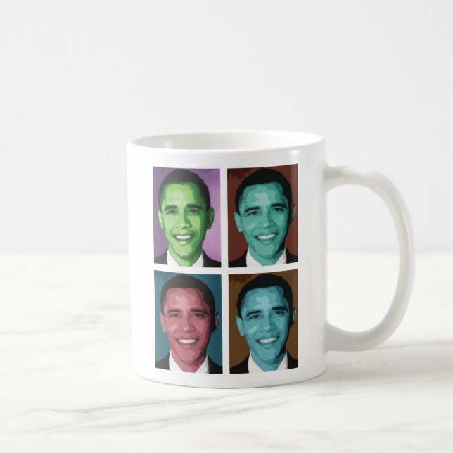 Café Taza del tecnicolor de Obama (Derecha)