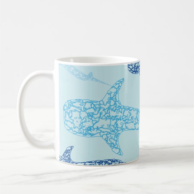 Café Taza del tiburón de ballena (Izquierda)