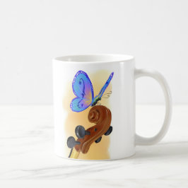 Café Taza del violoncelo de la mariposa