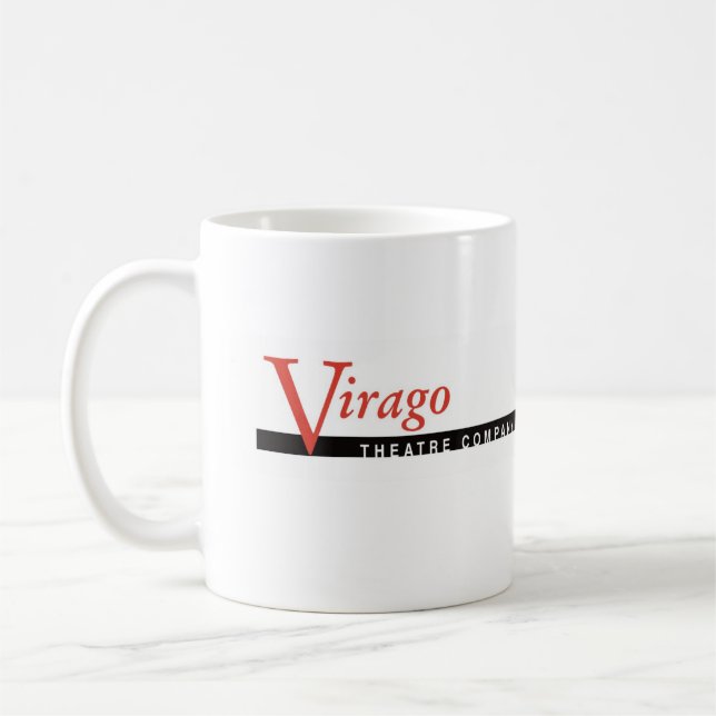 Café Taza del virago - blanco de 11 onzas (Izquierda)