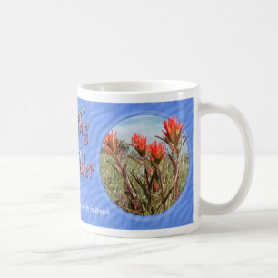 Café Taza del Wildflower de la brocha india del Día de