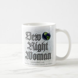 Café Taza derecha de la mujer del rocío