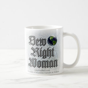 Café Taza derecha de la mujer del rocío