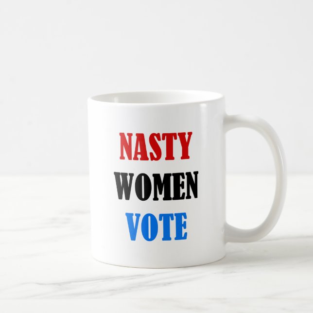 Café Taza desagradable del voto de las mujeres (Derecha)