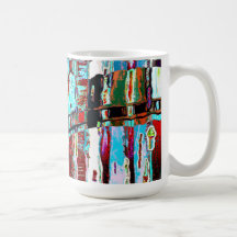Taza – Diseño abstracto de colapso y reflexión