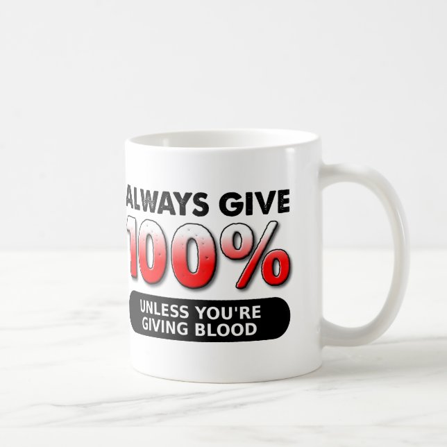 Café Taza divertida 100 por ciento de sangre (Derecha)