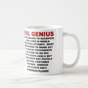 Café Taza Divertida Anuncio de Trabajo para Villano