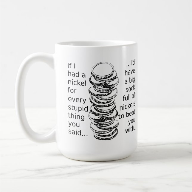 Café Taza Divertida Bolsa Llena De Monedas (Izquierda)