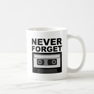 Café Taza Divertida Cinta de Cassette Nunca Olvides
