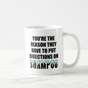 Café Taza Divertida con Instrucciones de Champú