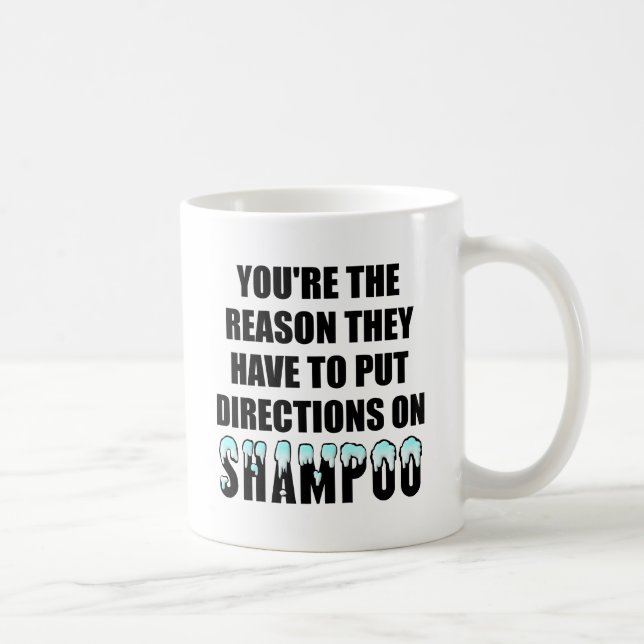 Café Taza Divertida con Instrucciones de Champú (Derecha)