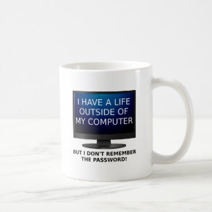 Café Taza Divertida Contraseña de la Vida