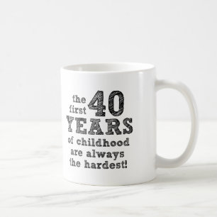 Café Taza Divertida de 40 Años de Infancia