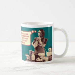 Café Taza Divertida de Ama de Casa Retro
