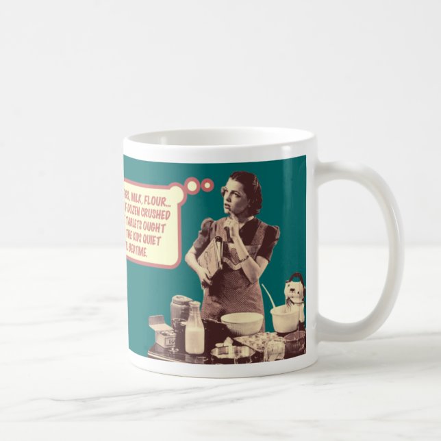 Café Taza Divertida de Ama de Casa Retro (Derecha)