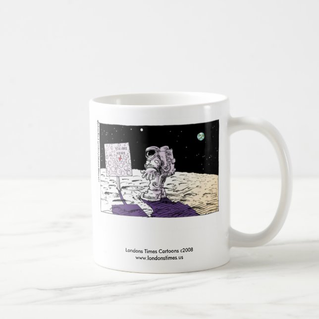 Café Taza divertida de astronauta perdido (Derecha)