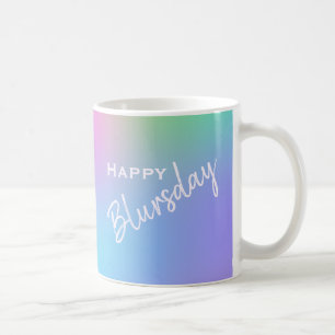 Café Taza divertida de Blursday feliz de dos caras