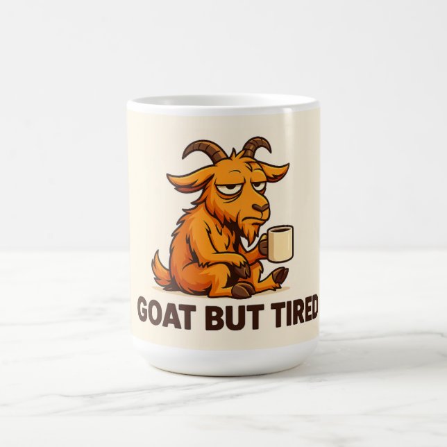 Café Taza divertida de cabra soñolienta para adictos al (Centro)