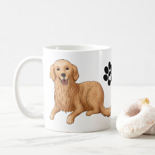 Café Taza divertida de cachorro de dibujos animados reg