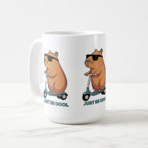 Taza Divertida de Capybara en Scooter con Vibra Có