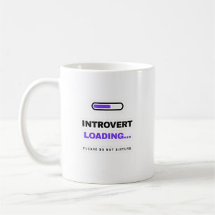 Café Taza Divertida de Carga de Introvertido