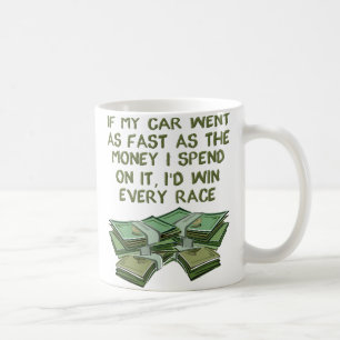 Café Taza Divertida de Carreras de Autos