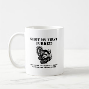 Café Taza divertida de caza de pavos