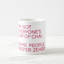 Café Taza divertida de Chai o Zeher Desi