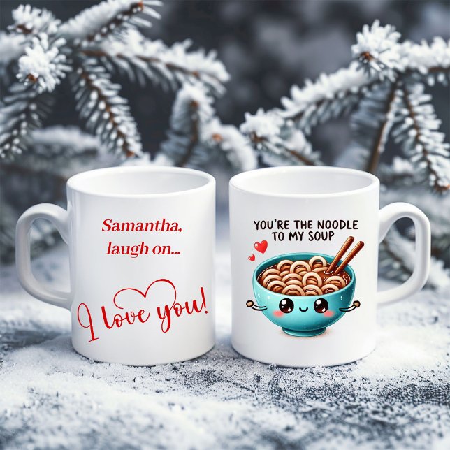 Café Taza divertida de comida para San Valentín, regalo (Funny Food Valentine Mug Personalized Gift Idea)