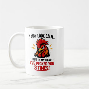 Café Taza divertida de compañero de trabajo con gallo  
