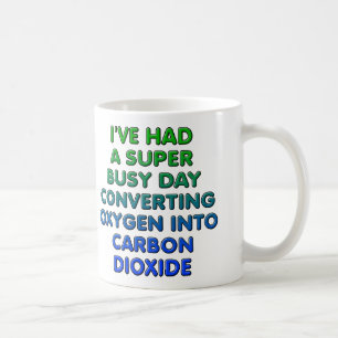 Café Taza divertida de conversión de oxígeno o taza de