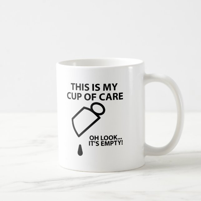 Café Taza divertida de cuidado vacía (Derecha)