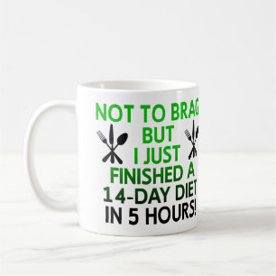 Café Taza divertida de dieta rápida o taza de viaje