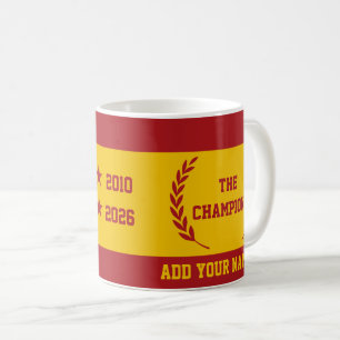 Café Taza divertida de fútbol de España   Campeones del